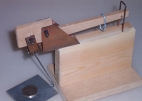 model balance made of wood and metal